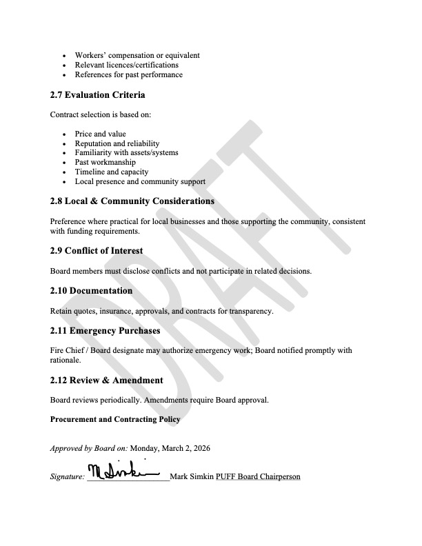 PUFF Procurement Policy 1